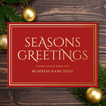 Seizoenen Groeten Red Modern Elegant Business