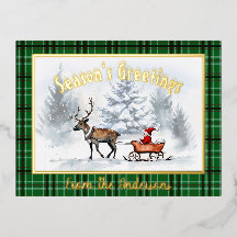 Seizoenen Groeten Rendier Sleigh