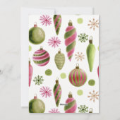 Seizoenen groeten roze groene scriptfoto feestdagenkaart (Achterkant)