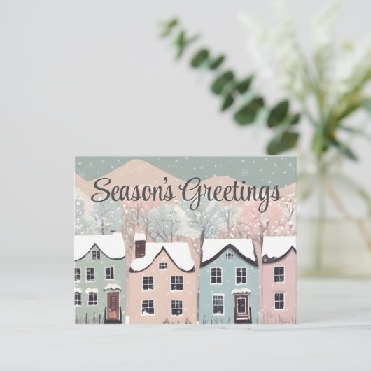 Seizoenen Groeten Rustiek Folk Art Vakantie Briefk Briefkaart (Staand voorkant)