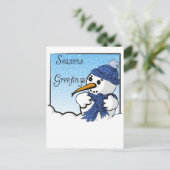 Seizoenen Groeten Snowman Briefkaart (Staand voorkant)
