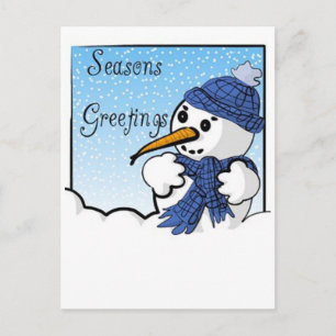Seizoenen Groeten Snowman Briefkaart