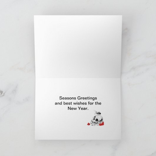 Seizoenen Groeten Spider, Skull en Rozen kaart (Binnen)