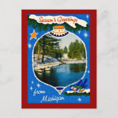 Seizoenen Groeten uit Michigan Feestdagenkaart (Voorkant)