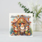 Seizoenen Groeten uit, Santa's Workshop Feestdagenkaart (Staand voorkant)