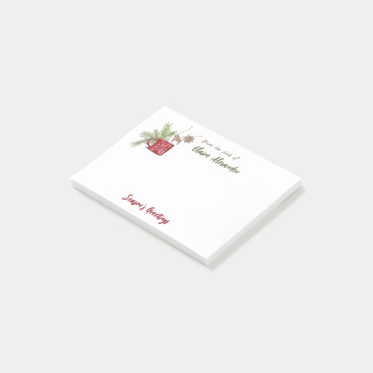 Seizoenen Groeten van het bureau van Holiday Stick Post-it® Notes (Schuin)