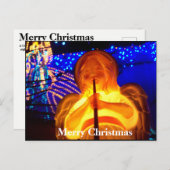 Seizoenen Groeten Vrolijk Kerst Engel Briefkaart (Voorkant / Achterkant)