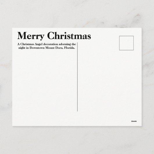 Seizoenen Groeten Vrolijk Kerst Engel Briefkaart (Achterkant)