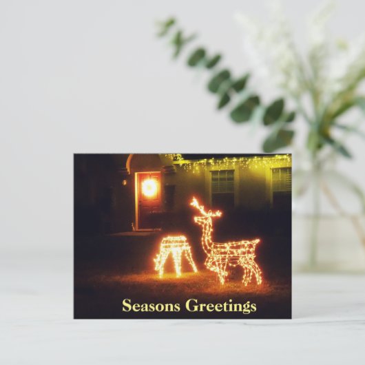 Seizoenen Groeten Vrolijk Kersthert Briefkaart (Staand voorkant)