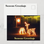 Seizoenen Groeten Vrolijk Kersthert Briefkaart (Voorkant / Achterkant)