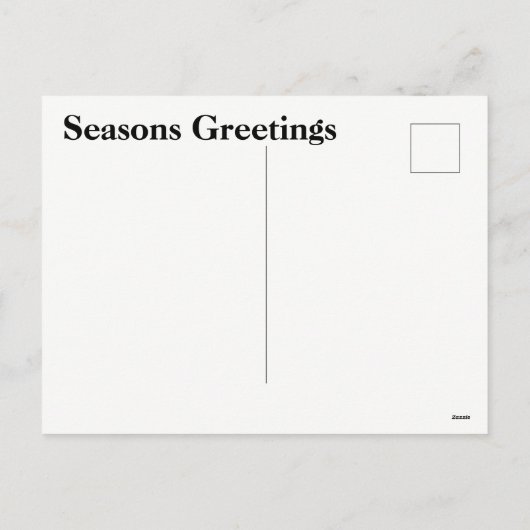 Seizoenen Groeten Vrolijk Kersthert Briefkaart (Achterkant)