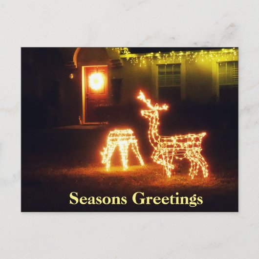 Seizoenen Groeten Vrolijk Kersthert Briefkaart (Voorkant)