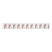 Seizoenen Groeten, Vrolijk Kerstmis Sneeuwman Koff Satijnen Lint (Voorkant)