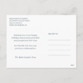 Seizoenen groeten waterverf dennenbos corporate feestdagenkaart (Achterkant)