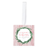 Seizoenen Groeten waterverf krans + streep foto Decoratie (Voorkant)