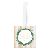 Seizoenen Groeten waterverf krans + streep foto Decoratie (Voorkant)