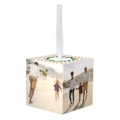 Seizoenen Groeten waterverf krans + streep foto Decoratie (Achter hoekig)