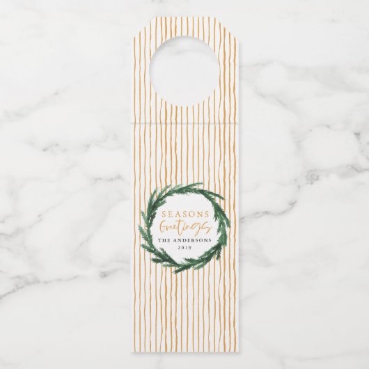 Seizoenen Groeten waterverf streep vakantie Flessenhanger (Voorkant)