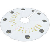 SEIZOENEN GROETEN WIT GOUD BUSINESS LOGO CUSTOM KERSTBOOM ROK (Gekanteld)