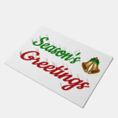 Seizoenen groetings blaast het groene kerstschrift deurmat (Schuin)