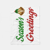Seizoenen groetings blaast het groene kerstschrift fleece deken (Voorkant)