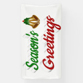 Seizoenen groetings blaast het groene kerstschrift spandoek (Verticaal)