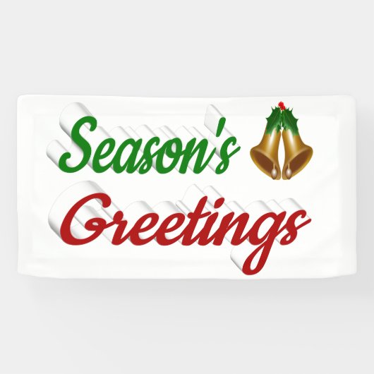 Seizoenen groetings blaast het groene kerstschrift spandoek (Horizontaal)