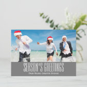 Seizoenen Groetings Corporate Holiday Foto Kaart (Staand voorkant)