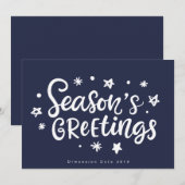 Seizoenen Groetings Corporate Holiday Kaart (Voorkant / Achterkant)