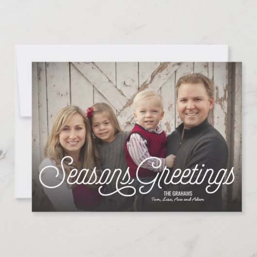 Seizoenen Groetings Moderne Volledige Foto Feestdagenkaart (Voorkant)