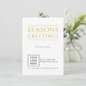 Seizoenen Groetings Moderne Zaken Feestdagenkaart (Staand voorkant)