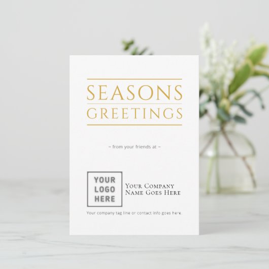 Seizoenen Groetings Moderne Zaken Feestdagenkaart (Staand voorkant)