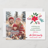 SEIZOENEN GROETJES KERST CUSTOM FOTO FEESTDAGENKAART (Achterkant)