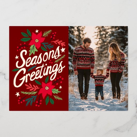 SEIZOENEN GROETJES KERST FEESTDAGEN AANGEPASTE FOT (Voorkant)