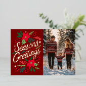 SEIZOENEN GROETJES KERST FEESTDAGEN AANGEPASTE FOT (Staand Voorkant)