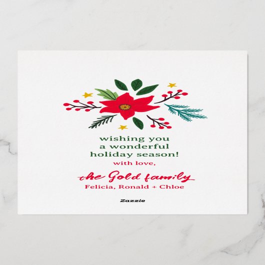 SEIZOENEN GROETJES KERST FEESTDAGEN AANGEPASTE FOT (Achterkant)