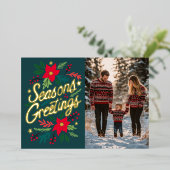 SEIZOENEN GROETJES KERST FEESTDAGEN AANGEPASTE FOT (Staand Voorkant)