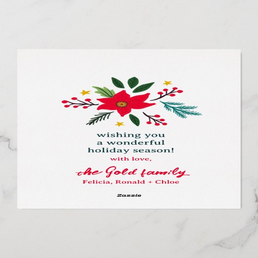 SEIZOENEN GROETJES KERST FEESTDAGEN AANGEPASTE FOT (Achterkant)