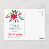 SEIZOENEN GROETJES KERST FEESTDAGEN AANGEPASTE FOT BRIEFKAART (Achterkant)