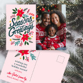 SEIZOENEN GROETJES KERST FEESTDAGEN AANGEPASTE FOT BRIEFKAART