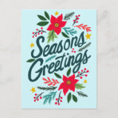 SEIZOENEN GROETJES Kerstvakantie Xmas CUSTOM Briefkaart (Voorkant)