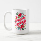 SEIZOENEN GROETJES Schattigee Kerst Feestdagen Bla Koffiemok (Links)