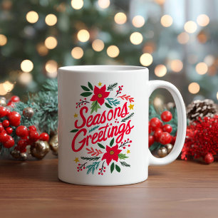 SEIZOENEN GROETJES Schattigee Kerst Feestdagen Bla Koffiemok