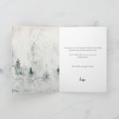 Seizoenen groetjes waterverf dennen LOGO corporate Feestdagen Kaart (Binnen)