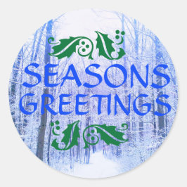 SEIZOENEN GROETJES WINTER WOODLAND STICKER