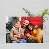 Seizoenen Grondes Elegant Calligrafiescript Foto Folie Feestdagenkaart (Staand Voorkant)