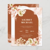 Seizoenen Herfst Aarden Mix Boho Bloemige Trouwfee (Voorkant / Achterkant)