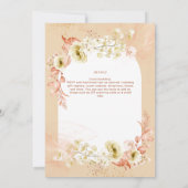 Seizoenen Herfst Aardetoneel Boho Bloemen Bruiloft (Achterkant)