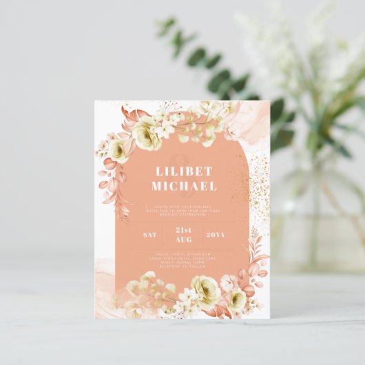 Seizoenen Herfst Aardetoneel Mix Boho Bloemige Bru (Staand voorkant)