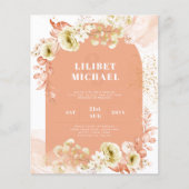 Seizoenen Herfst Aardetoneel Mix Boho Bloemige Bru (Voorkant)